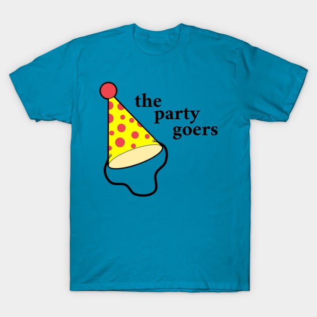 The Backrooms - The Partygoers - Black Outlined Design T-Shirt by Nat Ewert Art